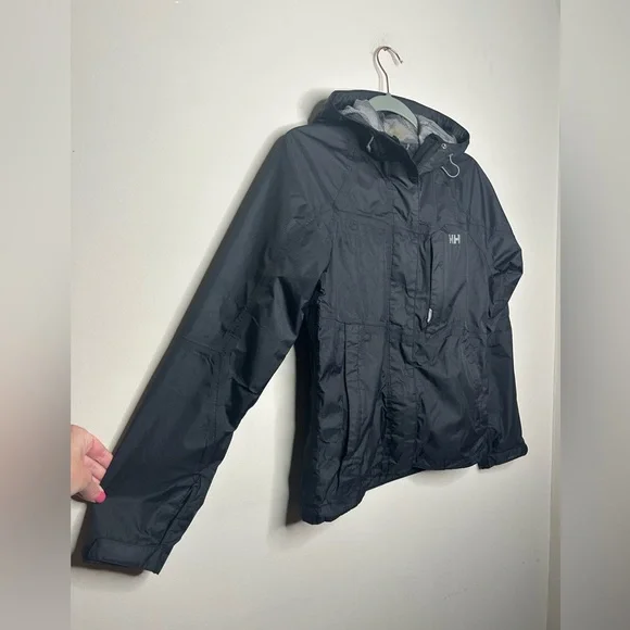 Helly Hansen Yu Ervik Waterproof Rain Full Zip Up Jacket in 990 Black size XS - Picture 3 of 14